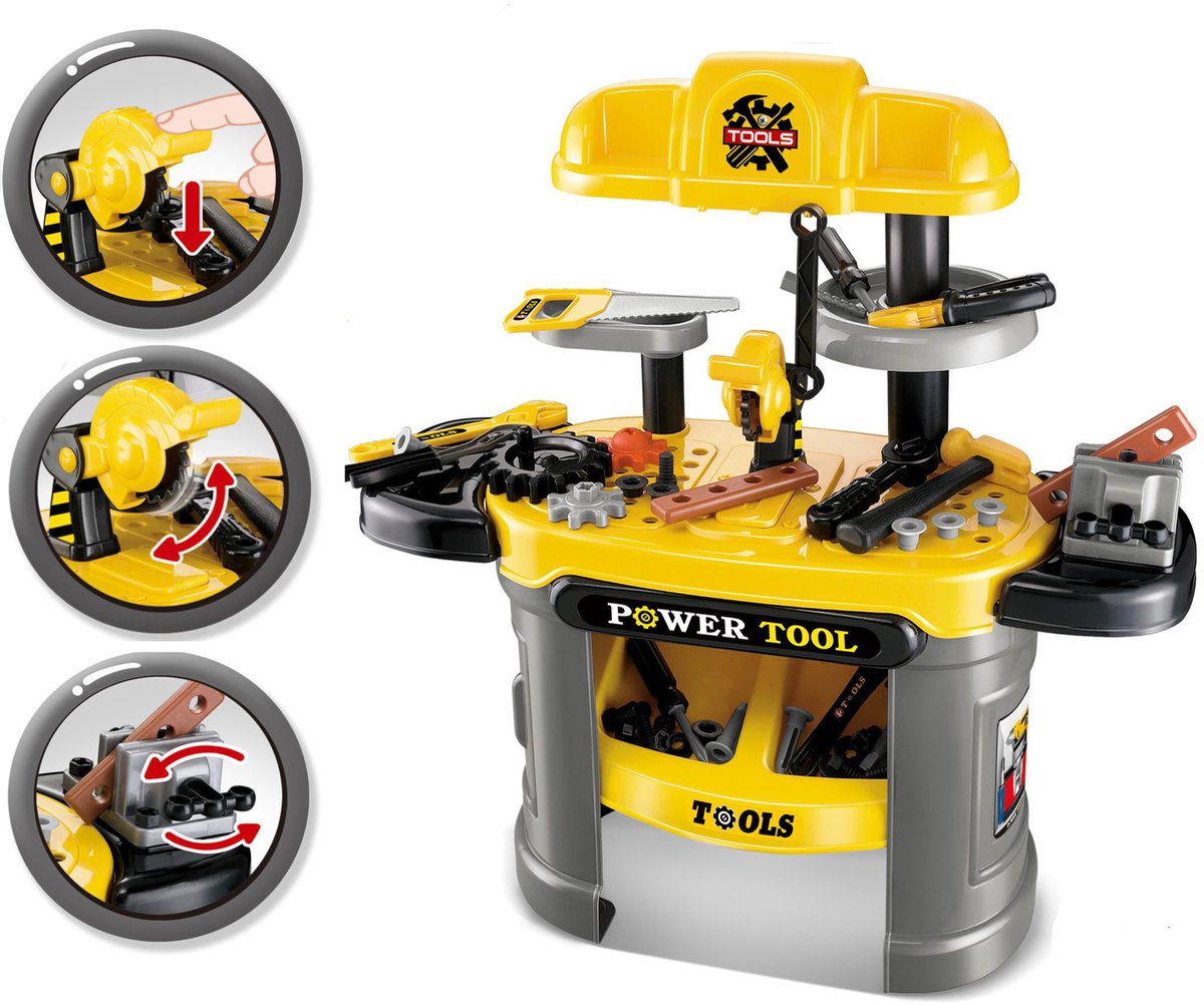 Rijoka Werkbank Met Gereedschap | Deluxe Toolset Speeltafel 3+